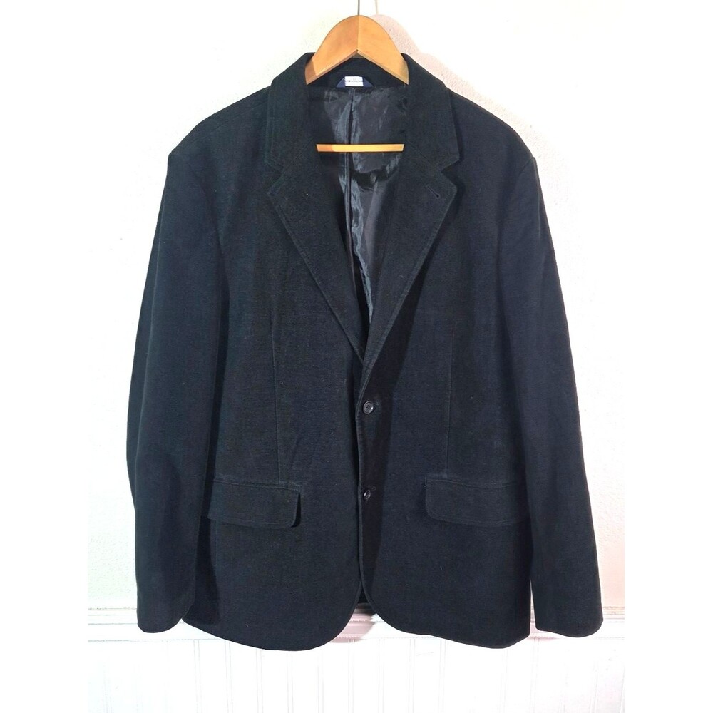 Gap Men’s Black Cotton Blazer Sport Coat Jacket Size Large Classic 2 Button Line